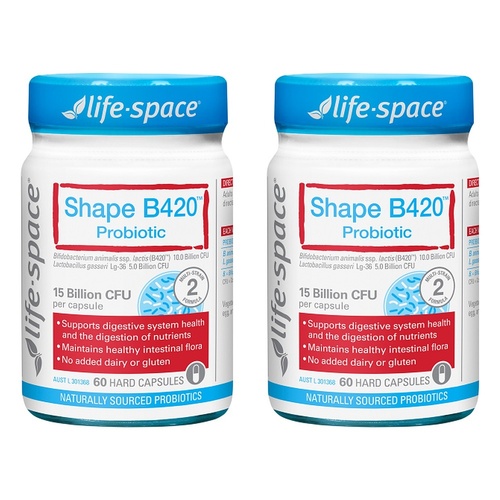Life-Space Shape B420 Probiotic 60 Capsules Pack of 2