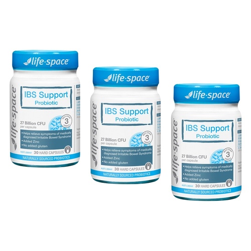 Life-Space IBS Support Probiotic 30 Capsules Pack of 3