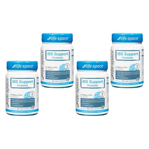 Life-Space IBS Support Probiotic 30 Capsules Pack of 4