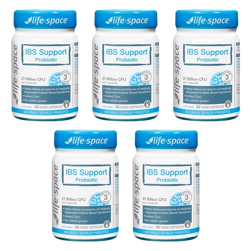 Life-Space IBS Support Probiotic 30 Capsules Pack of 5