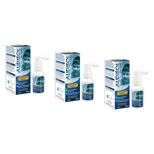 Audisol Dry Ears 30mL Pack of 3
