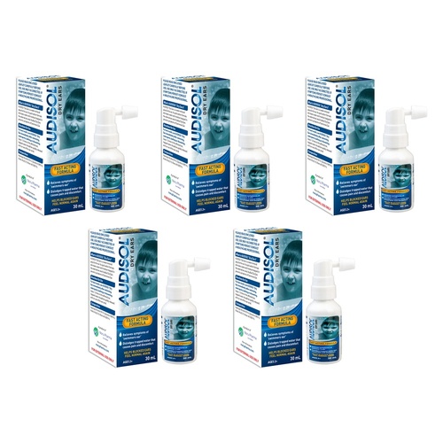 Audisol Dry Ears 30mL Pack of 5