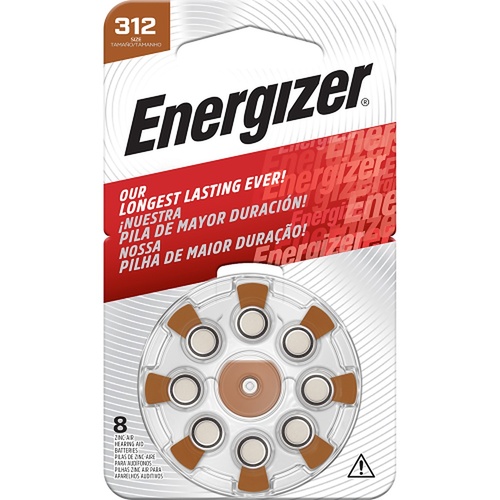 Energizer Hearing Aid S2312 Batteries 8 Pack