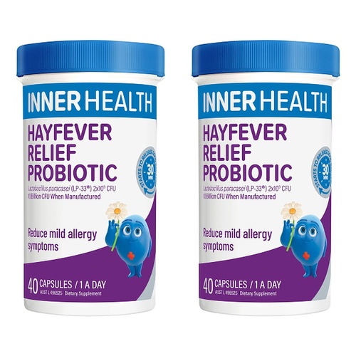 Inner Health Hayfever Relief Probiotic 40 Capsules Pack of 2