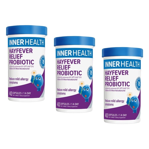 Inner Health Hayfever Relief Probiotic 40 Capsules Pack of 3