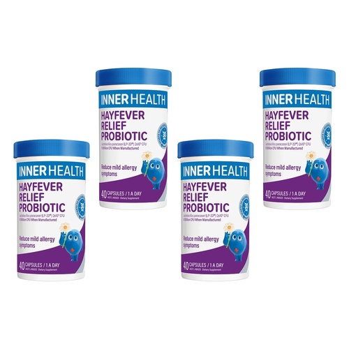 Inner Health Hayfever Relief Probiotic 40 Capsules Pack of 4