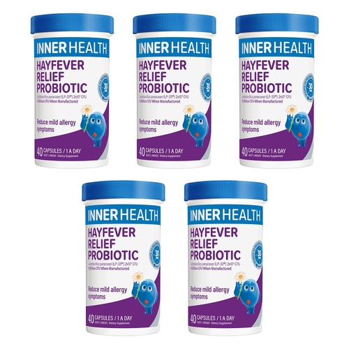 Inner Health Hayfever Relief Probiotic 40 Capsules Pack of 5