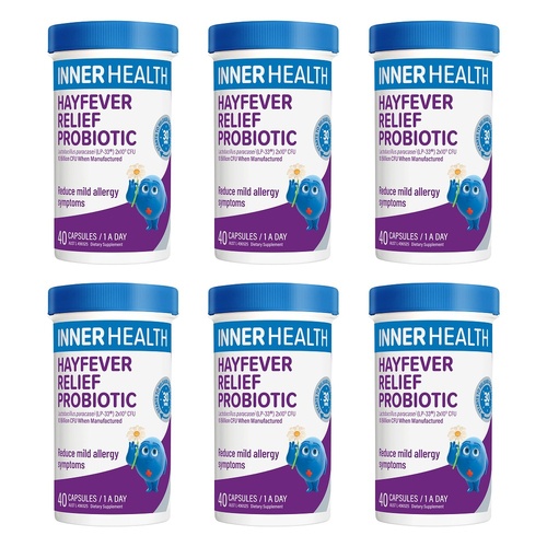 Inner Health Hayfever Relief Probiotic 40 Capsules Pack of 6