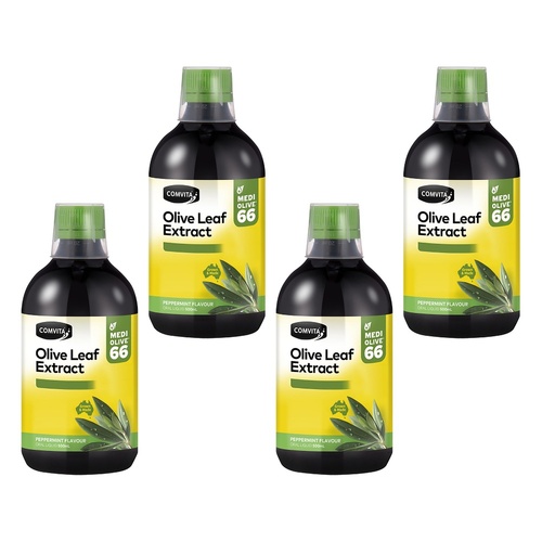 Comvita Fresh Picked Olive Leaf Extract Peppermint 500mL Pack of 4