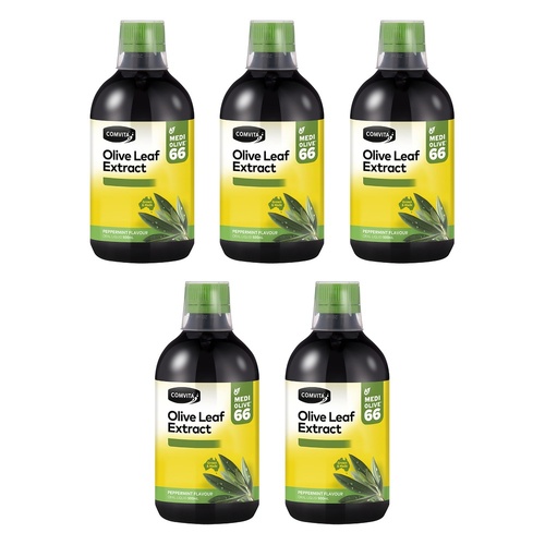Comvita Fresh Picked Olive Leaf Extract Peppermint 500mL Pack of 5
