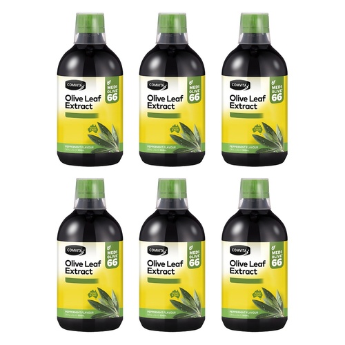 Comvita Fresh Picked Olive Leaf Extract Peppermint 500mL Pack of 6