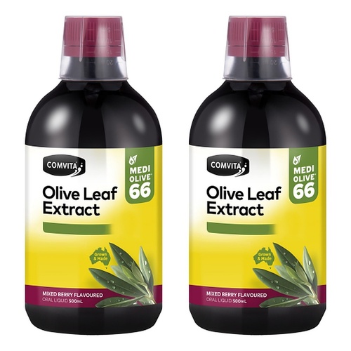 Comvita Fresh Picked Olive Leaf Extract Berry 500mL Pack of 2