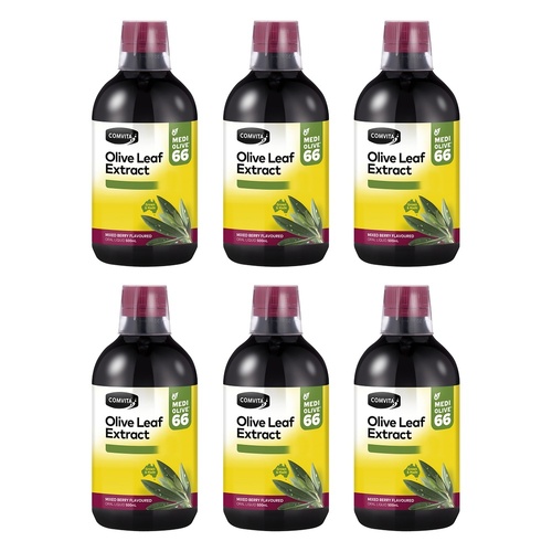 Comvita Fresh Picked Olive Leaf Extract Berry 500mL Pack of 6