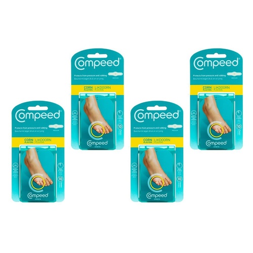 Compeed Corn Plasters Medium 10 Pack Bundle of 4