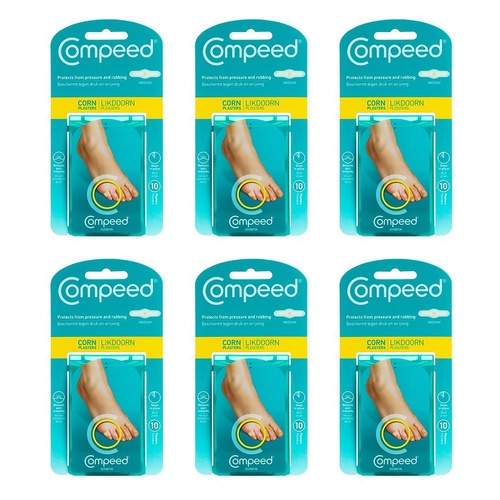 Compeed Corn Plasters Medium 10 Pack Bundle of 6