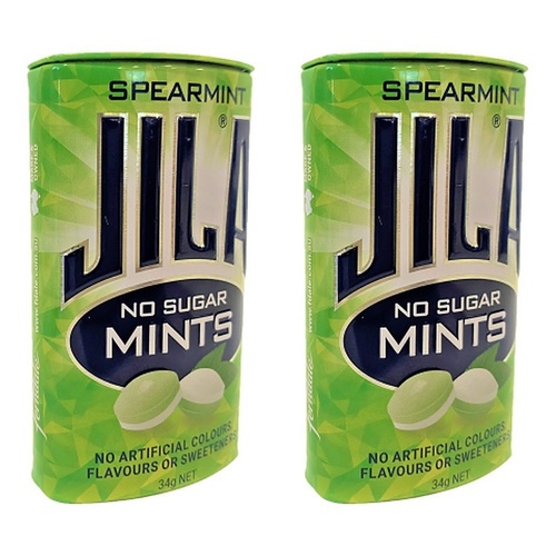 JILA Sugar Free Mints Spearmint 34g x 12 Bundle of 2