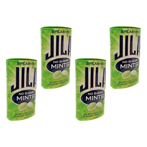 JILA Sugar Free Mints Spearmint 34g x 12 Bundle of 4