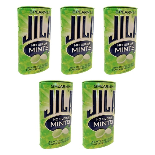 JILA Sugar Free Mints Spearmint 34g x 12 Bundle of 5