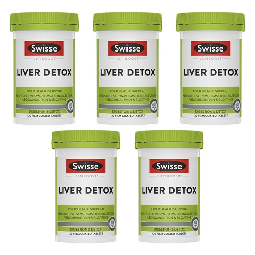 Swisse Ultiboost Liver Detox 120 Tablets Pack of 5