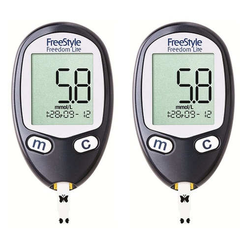 Abbott Freestyle Freedom Lite Blood Glucose Monitor Pack of 2