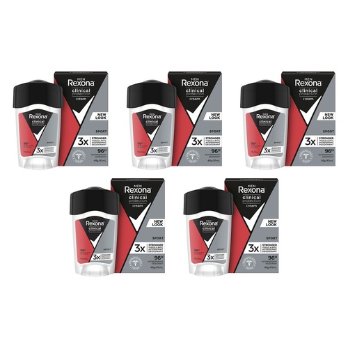 Rexona Men Clinical Protection Antiperspirant Sport 45mL Pack of 5