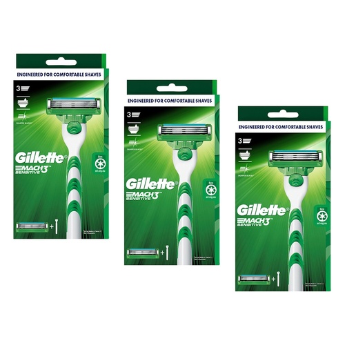 Gillette Mach3 Sensitive Razor Pack of 3