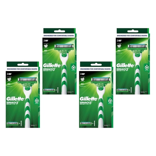 Gillette Mach3 Sensitive Razor Pack of 4