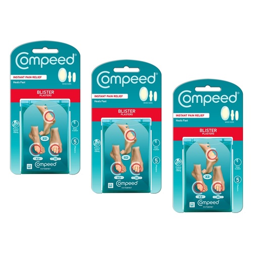 Compeed Mixed Size Blister Plasters 5 Pack Bundle of 3