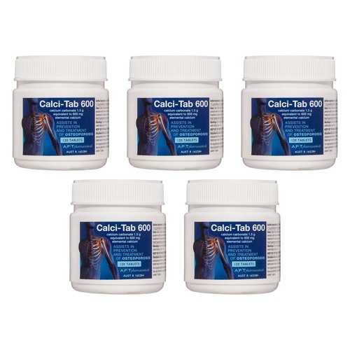 Calci-Tab 600mg 120 Tablets Pack of 5