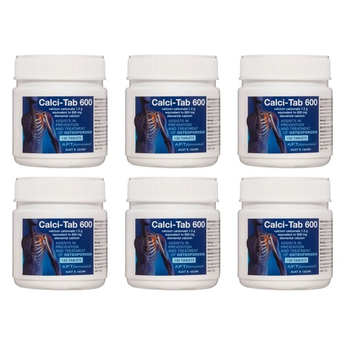Calci-Tab 600mg 120 Tablets Pack of 6