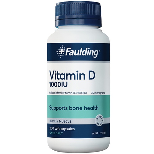 Faulding Vitamin D 1,000 IU 200 Capsules