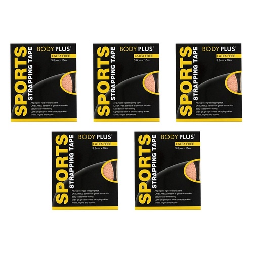 Body Plus Strapping Tape Latex Free 3.8cm x 10m Pack of 5
