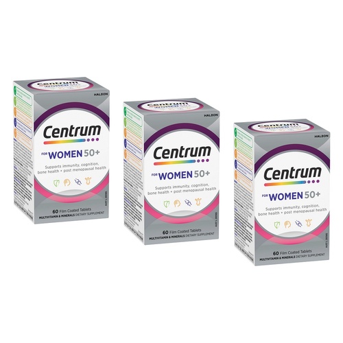 Centrum for Women 50+ 60 Tablets Pack of 3
