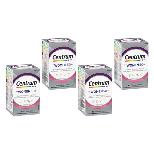 Centrum for Women 50+ 60 Tablets Pack of 4