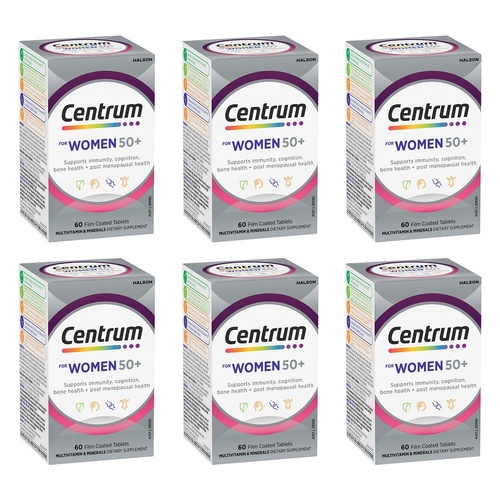 Centrum for Women 50+ 60 Tablets Pack of 6