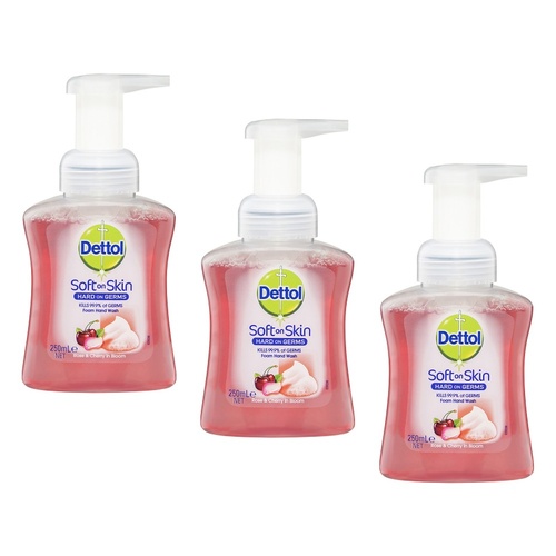 Dettol Foam Hand Wash Rose & Cherry in Bloom 250mL Pack of 3