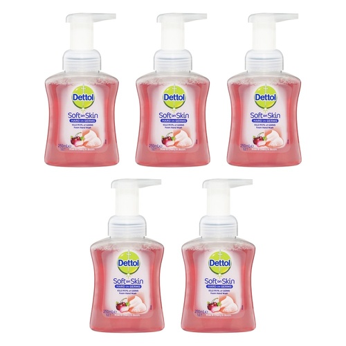 Dettol Foam Hand Wash Rose & Cherry in Bloom 250mL Pack of 5