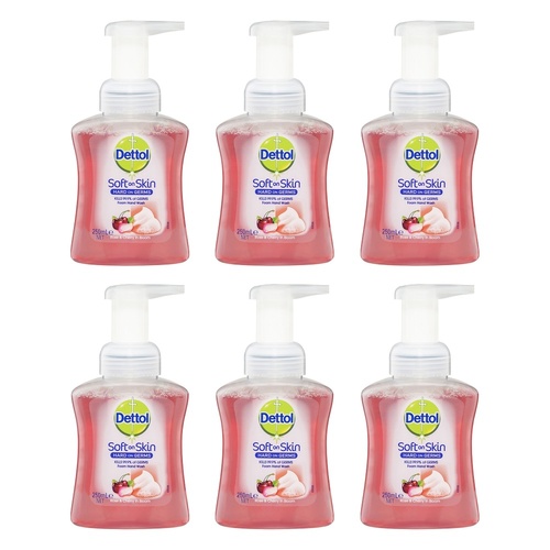 Dettol Foam Hand Wash Rose & Cherry in Bloom 250mL Pack of 6
