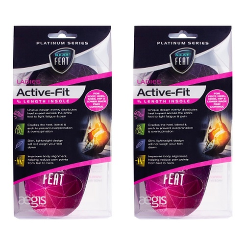 Neat Feat 3/4 Active Fit Insoles Large Women Pack of 2
