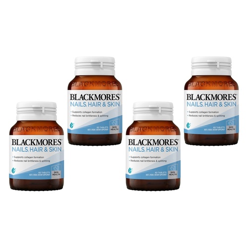 Blackmores Nails, Hair & Skin 60 Tablets Pack of 4