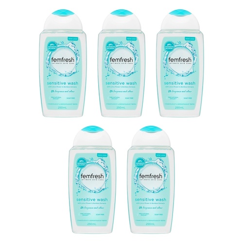 Femfresh Sensitive Wash 250mL Pack of 5