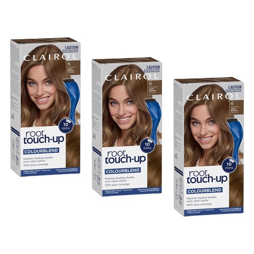 Clairol Root Touch-Up 6 Light Brown Permanent Hair Colour Pack of 3