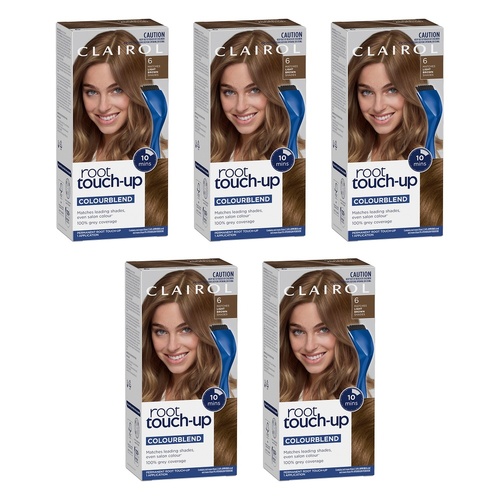 Clairol Root Touch-Up 6 Light Brown Permanent Hair Colour Pack of 5