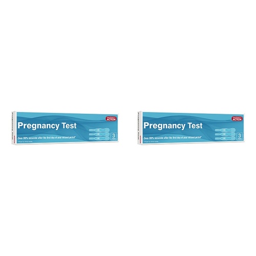 Pharmacy Action Pregnancy Test 3 Pack Bundle of 2