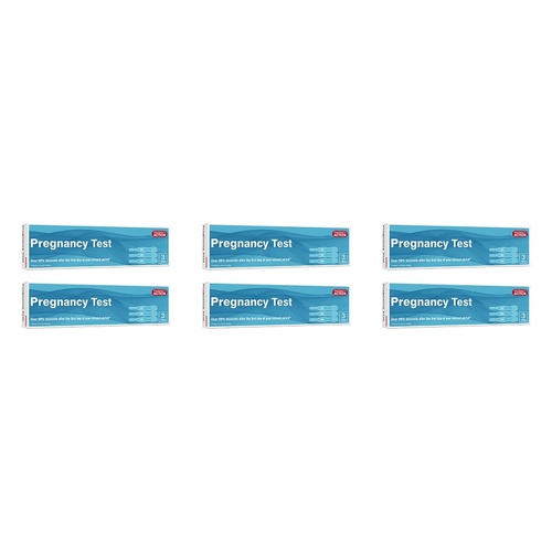 Pharmacy Action Pregnancy Test 3 Pack Bundle of 6