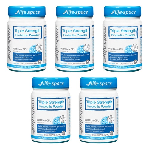 Life-Space Triple Strength Probiotic Powder 30g Pack of 5