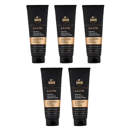 Le Tan Glow Gradual Tanning Lotion 250mL Pack of 5