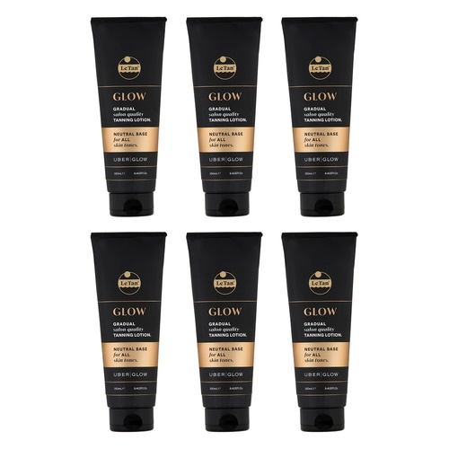 Le Tan Glow Gradual Tanning Lotion 250mL Pack of 6