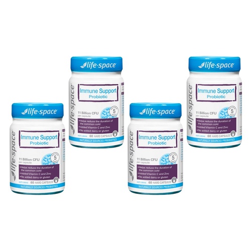Life-Space Immune Support Probiotic 60 Capsules Pack of 4
