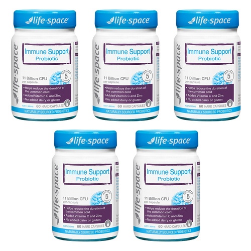 Life-Space Immune Support Probiotic 60 Capsules Pack of 5